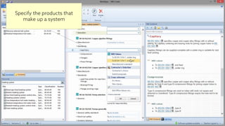 Specify the products that
make up a system
 