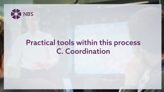 Practical tools within this process
C. Coordination
 