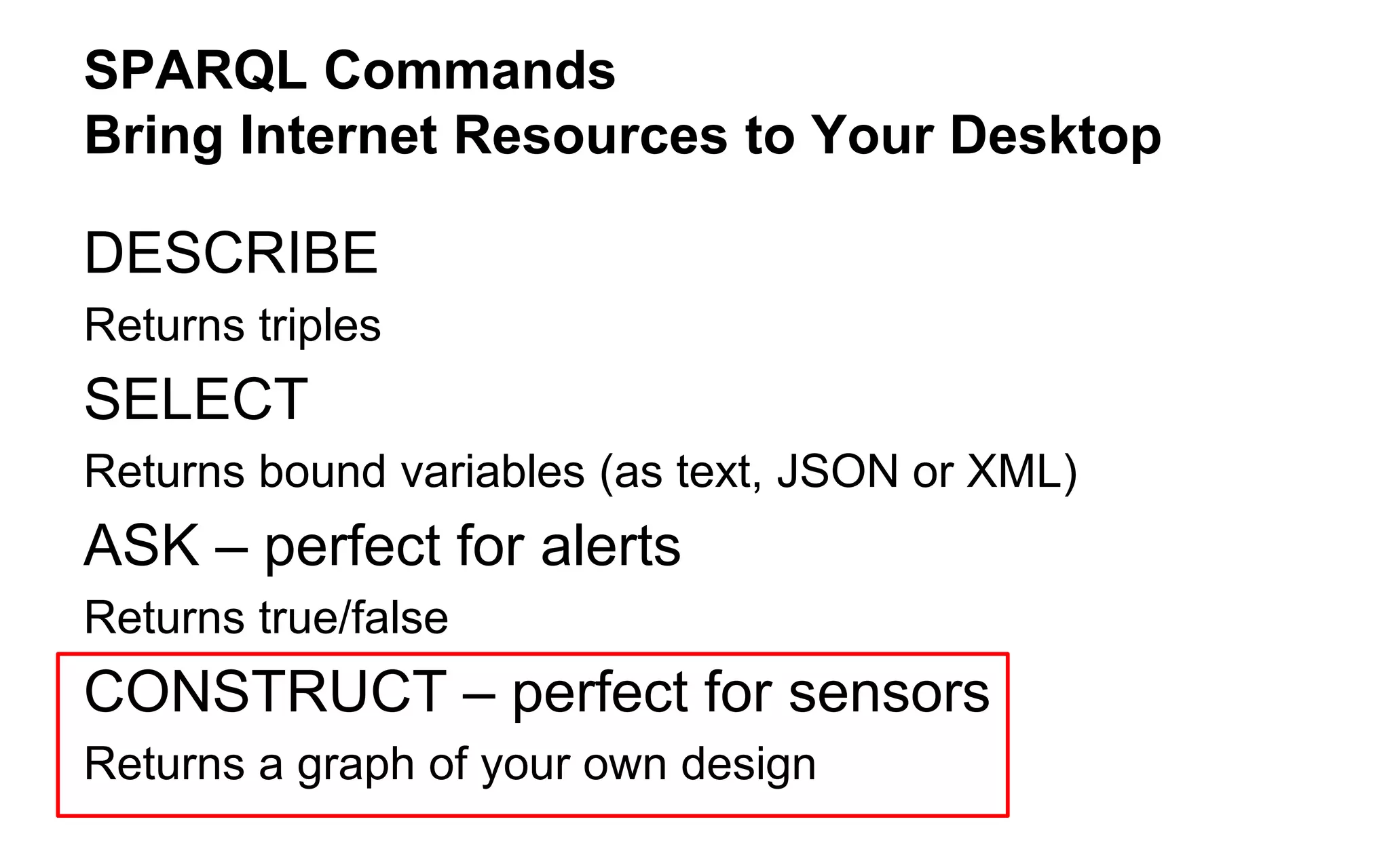 List of Public Ontologies That Help Link Other Ontologies 
•VOID 
•describes links between data sets 
•SIOC (pronounced “shock”) 
•describes software projects 
•SourceForge, github, Maven, etc use it 
•FOAF 
•describes “friend of a friend” 
•Used on thousands of websites; drupal module too. 
•Dublin Core 
•describes documents and the people related to them 
•Author, publisher, contributor etc.  