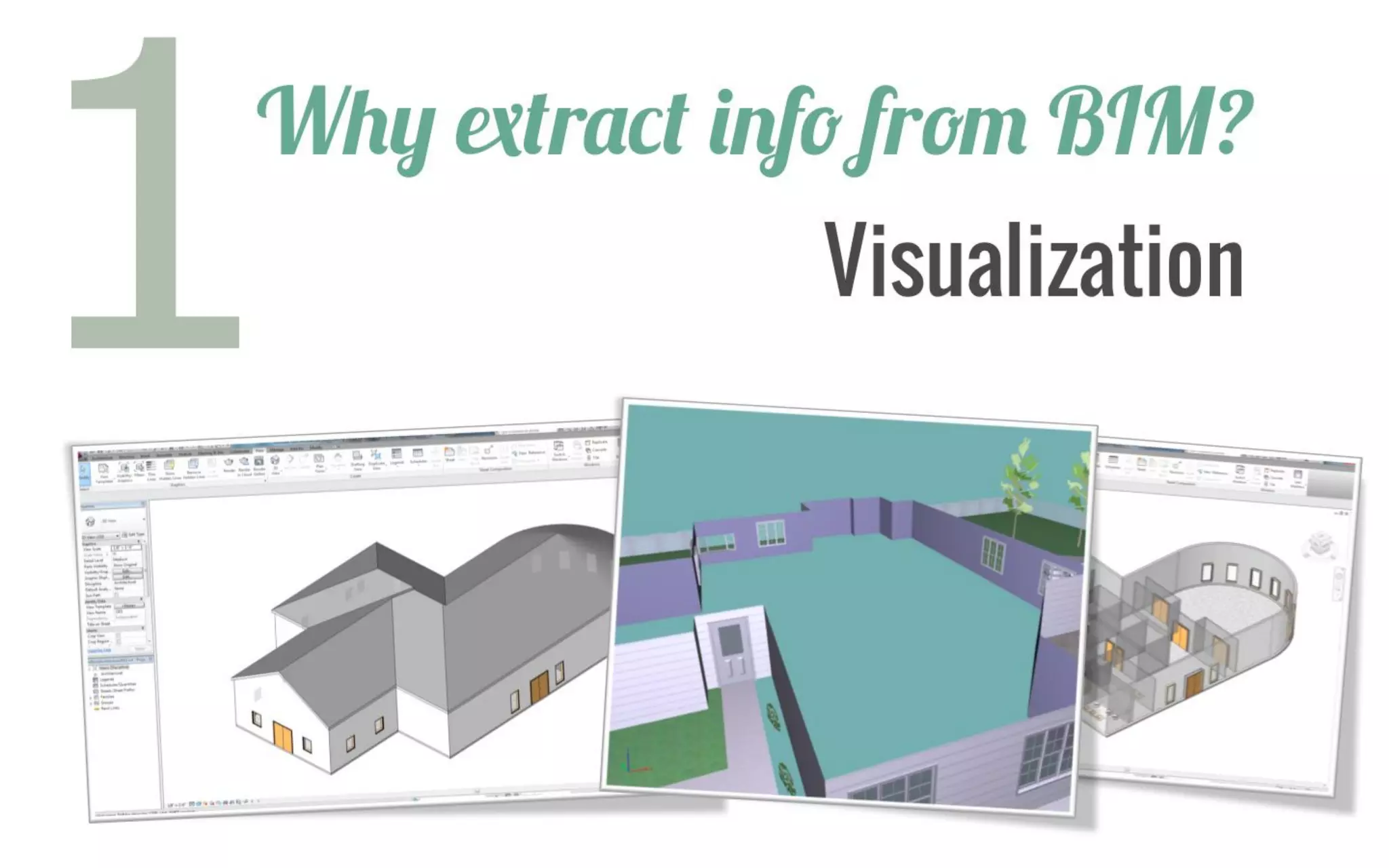 Why extract info from BIM? 
Visualization  