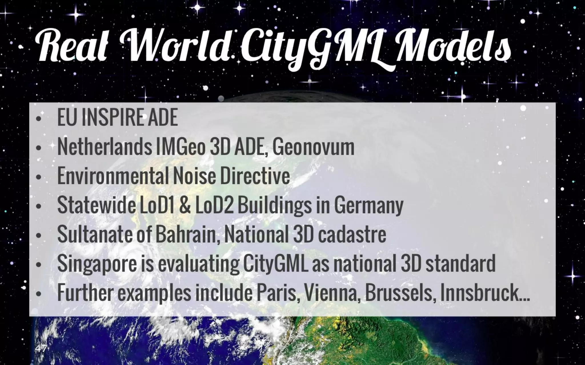 CityGML Writing Transformers 
filtering, id generation, 
configuring geometry model  