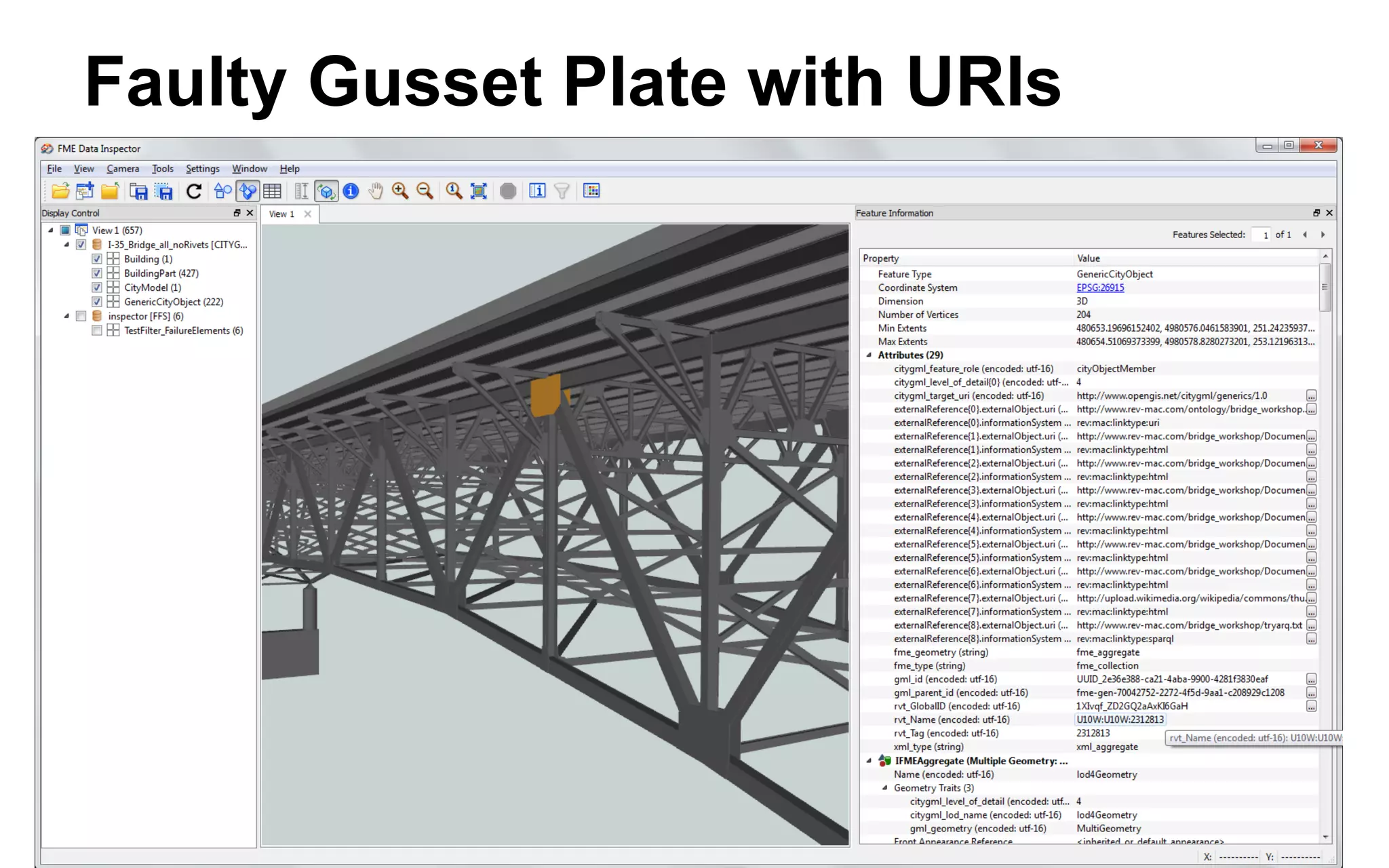 Revit to CityGML Workspace  