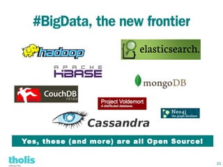 #BigData, the new frontier




Yes, these (and more) ar e all Open Sour ce!


                                               21
 