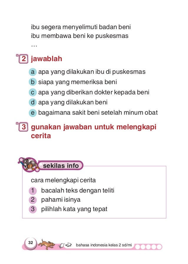 Soal Melengkapi Cerita Rumpang Kelas 2 Sd Gudang Belajar