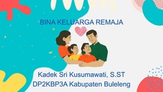 Kadek Sri Kusumawati, S.ST
DP2KBP3A Kabupaten Buleleng
BINA KELUARGA REMAJA
 