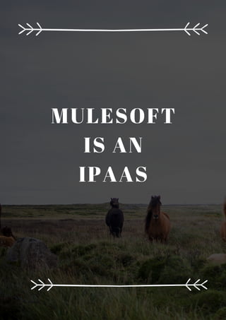 MULESOFT
IS AN
IPAAS
 