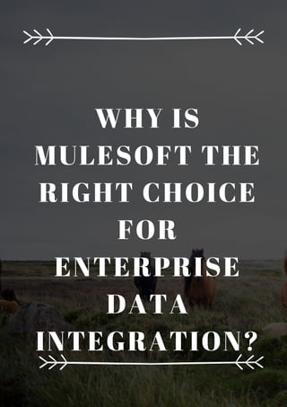 WHY IS
MULESOFT THE
RIGHT CHOICE
FOR
ENTERPRISE
DATA
INTEGRATION?
 