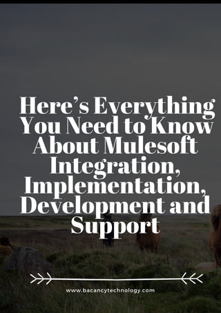 www.bacancytechnology.com
Here’s Everything
You Need to Know
About Mulesoft
Integration,
Implementation,
Development and
Support
 