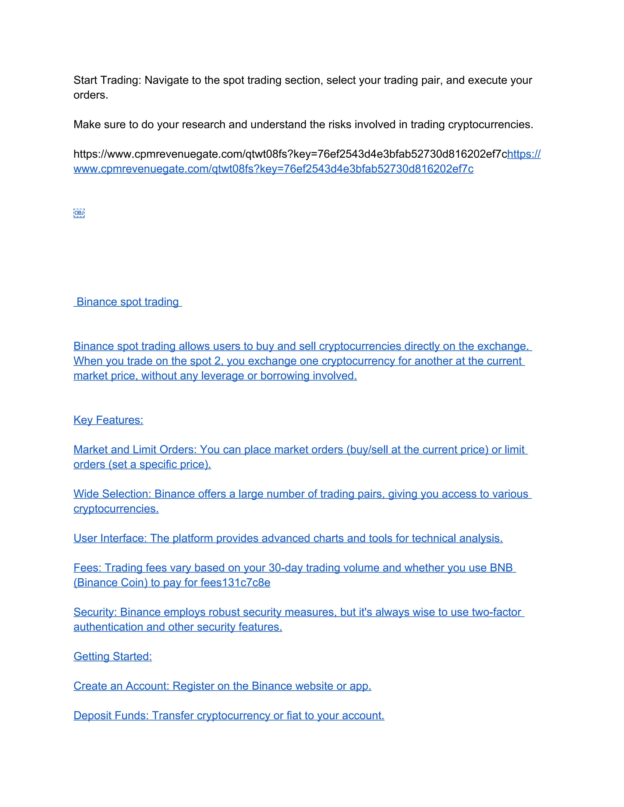 binance spot trading strategies how to earn | DOCX