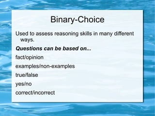 Binary-Choice ,[object Object]