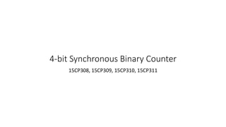 4-bit Synchronous Binary Counter
15CP308, 15CP309, 15CP310, 15CP311
 