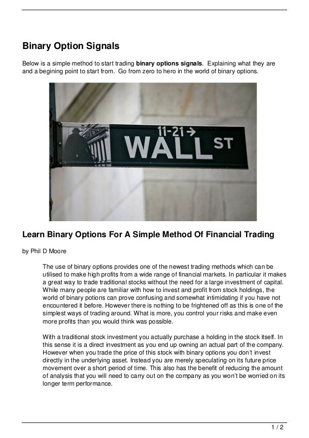 Binary option signals twitter