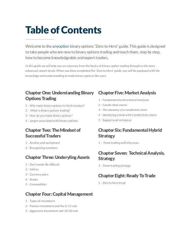 Binary options ebook