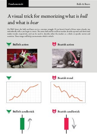Fundamentals Bulls & Bears
A visual trick for memorizing what is bull
and what is bear
On Wall Street, the bulls and bears...