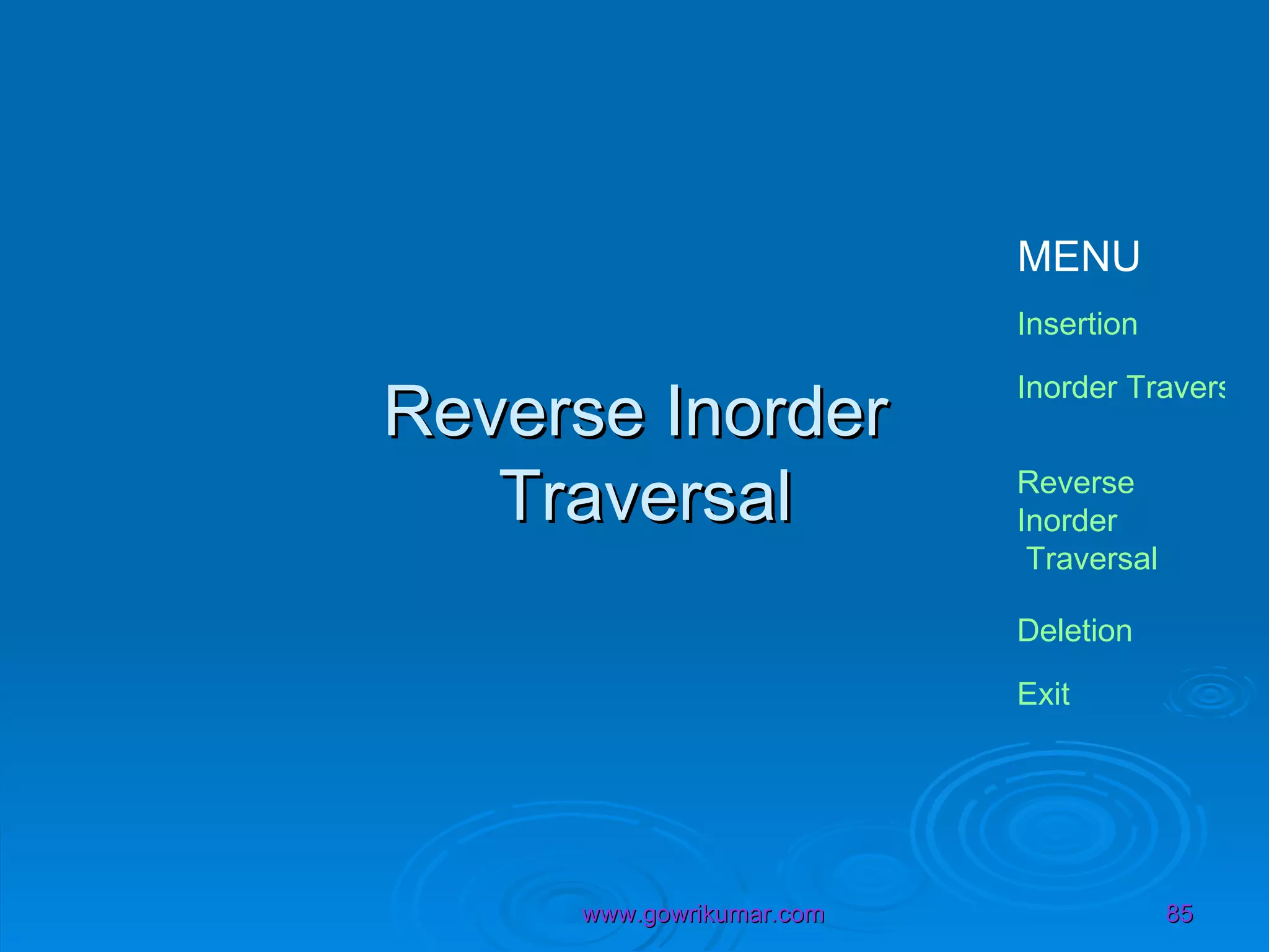 Reverse Inorder  Traversal 