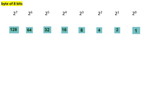 byte of 8 bits