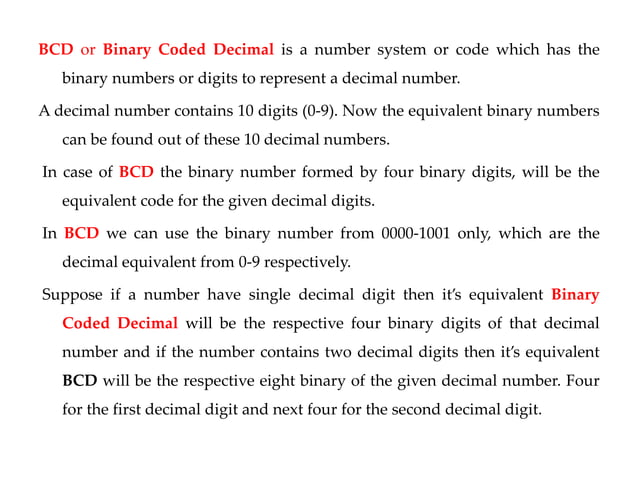 Binary coded decimal r004 | PPT