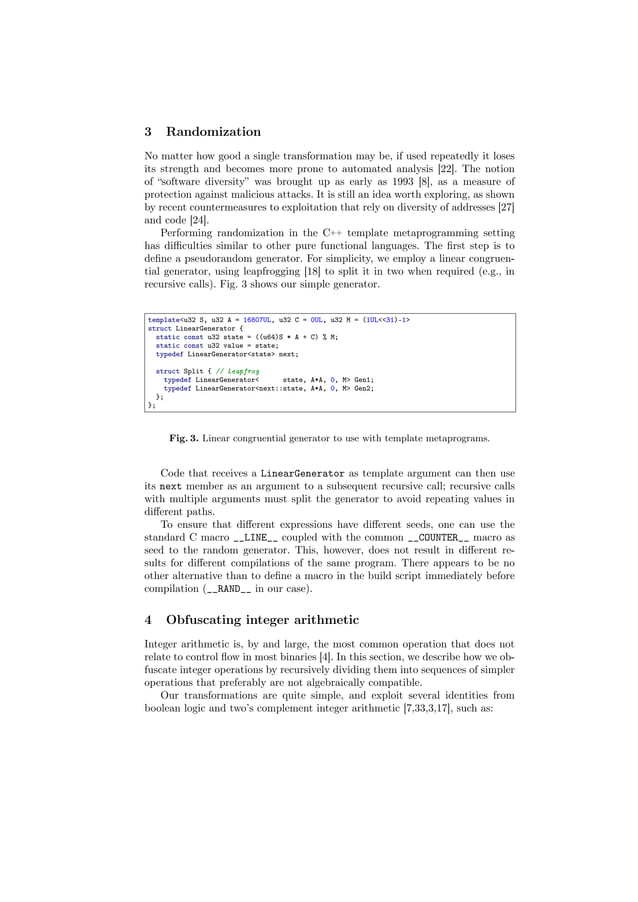 Binary code obfuscation through c++ template meta programming