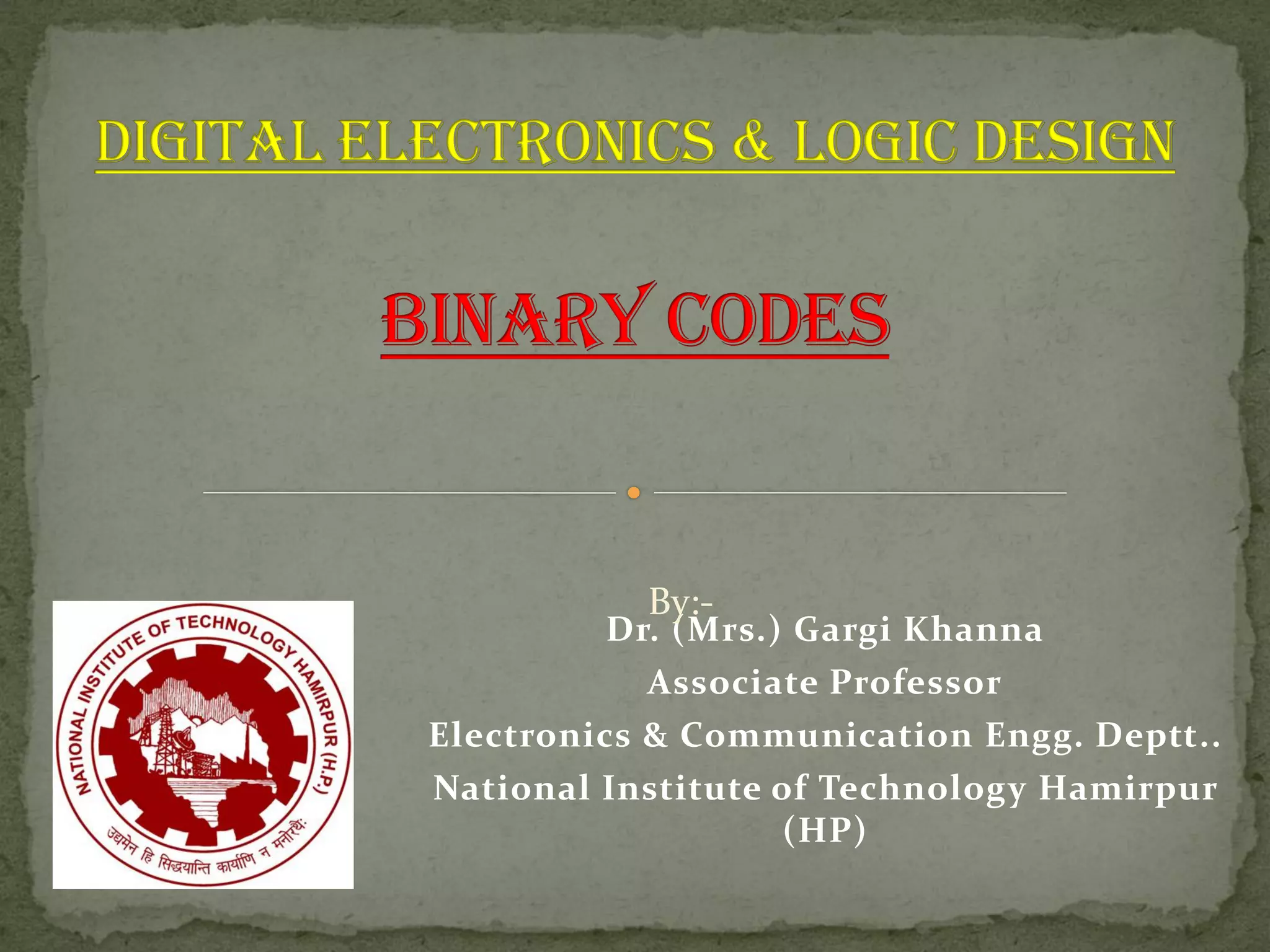 Binary codes | PPT