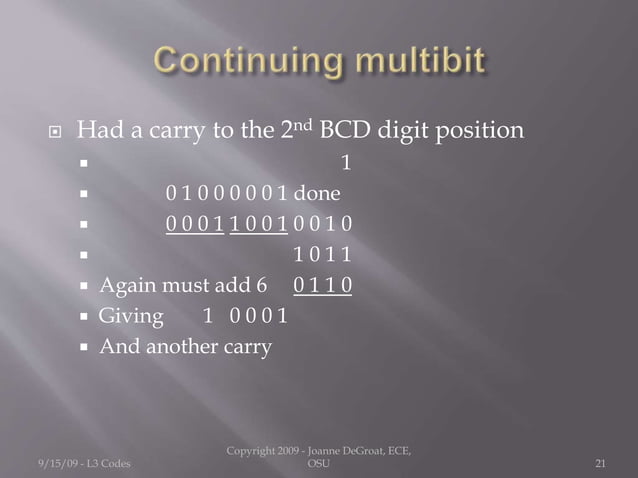 Binary codes | PPTX | Programming Languages | Computing