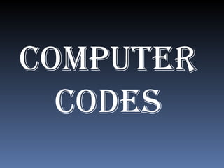 Computer System Architecture Notes for CS students Binary Codes.ppt