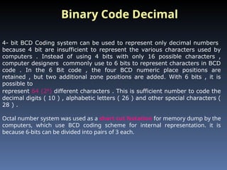 Computer System Architecture Notes for CS students Binary Codes.ppt