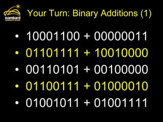Binary conversion and addition | PPT