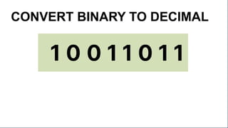 BINARY, DATA CONVERSION AND FLOWCHART how to convert From Decimal to ...