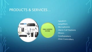PRODUCTS & SERVICES… 
 