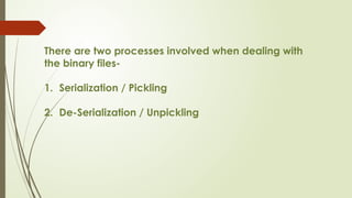 BINARY FILES FOR CLASS XII STUDENTS, FULL COMPLETE COURSE, ENOUGH FOR ...