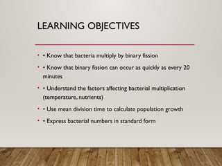 Binary_Fission_Mean_Division_Time.pptx gcse biology aqa | PPTX