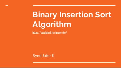 Binary Insertion Sort.pptx