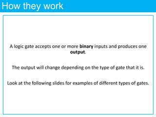 OCR GCSE Computing - Binary logic and Truth Tables | PPT
