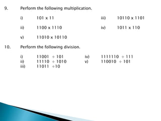 Binary number system | PPTX