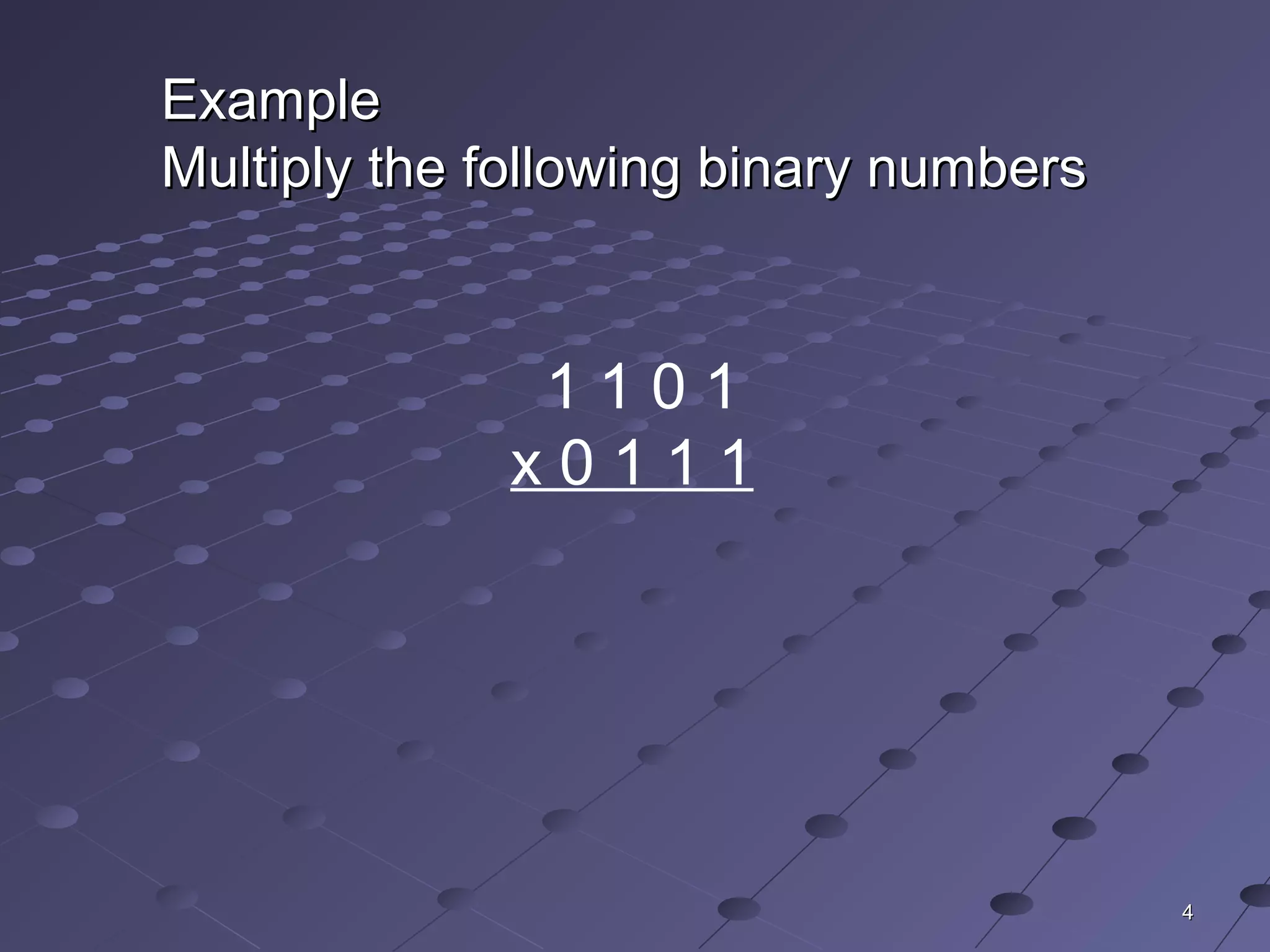 Binary number systems multiplication | PPT