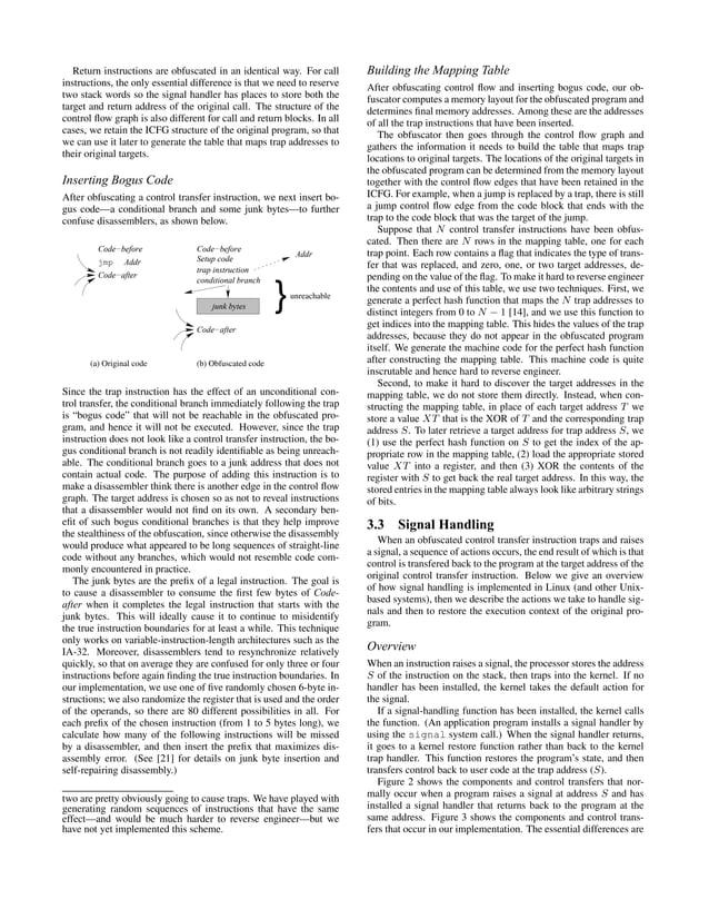 Binary obfuscation using signals | PDF