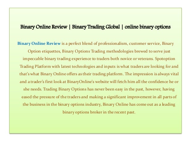 The global binary options review