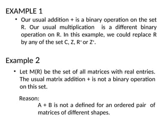 BINARY OPERATION-1.pptxsjdfjsjsjwxkssjfks | PPT