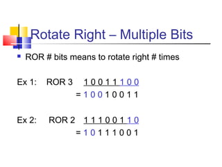 Rotating Bit Binary operations | PPT