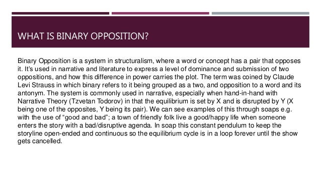 what is binary opposition in structuralism