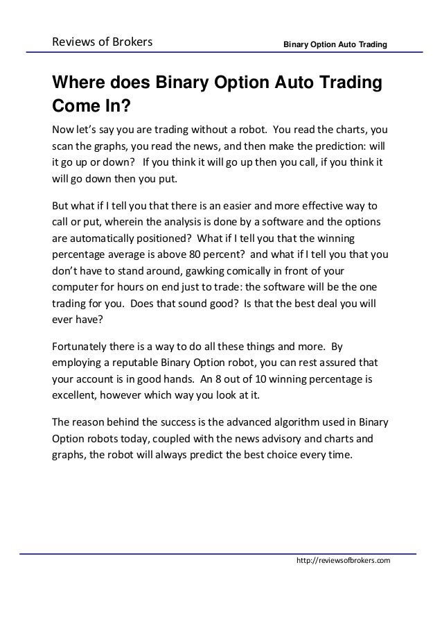 Options auto trading review