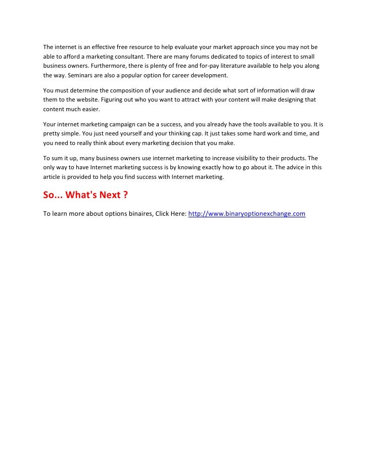 Binary options exchange