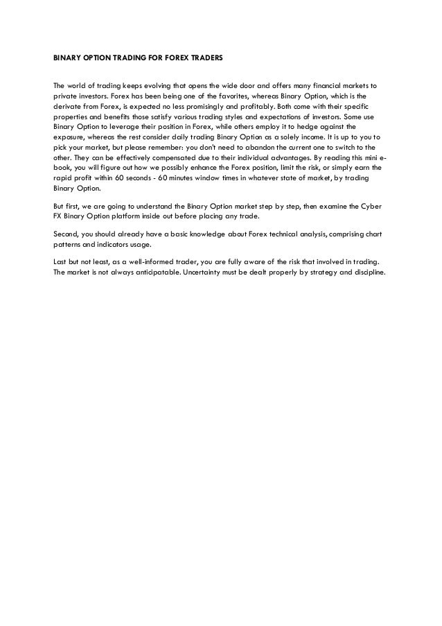 Binary Options Trading Pdf Binary Options Trading Pdf