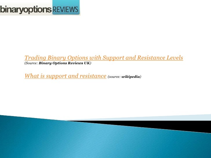 how to trade binary options using support and resistance