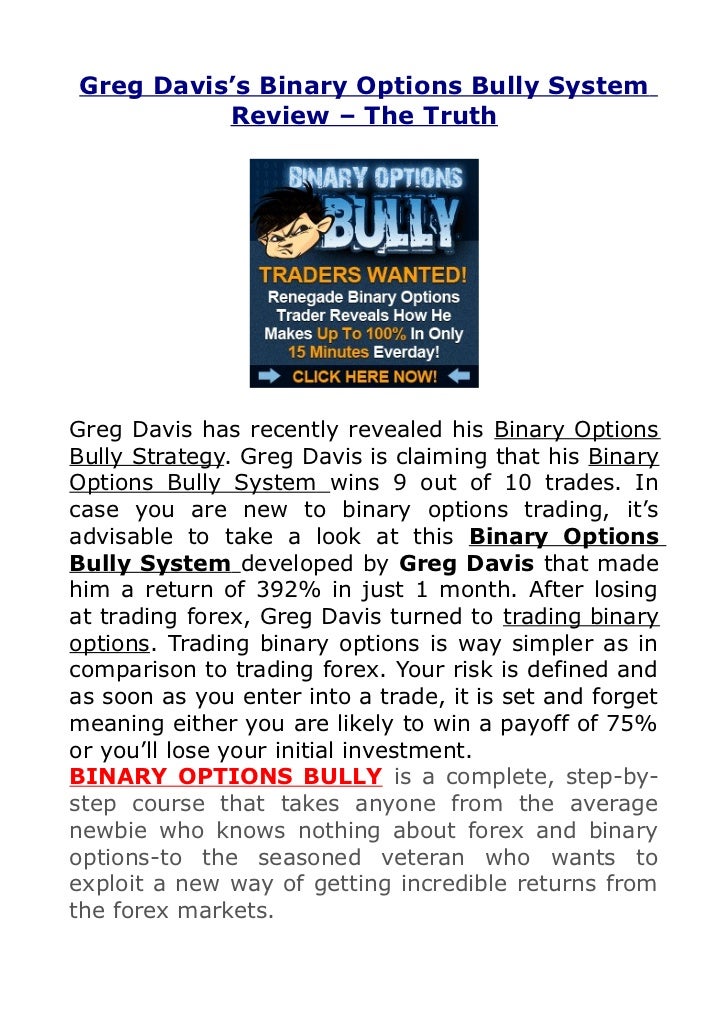 negative review binary options bullying