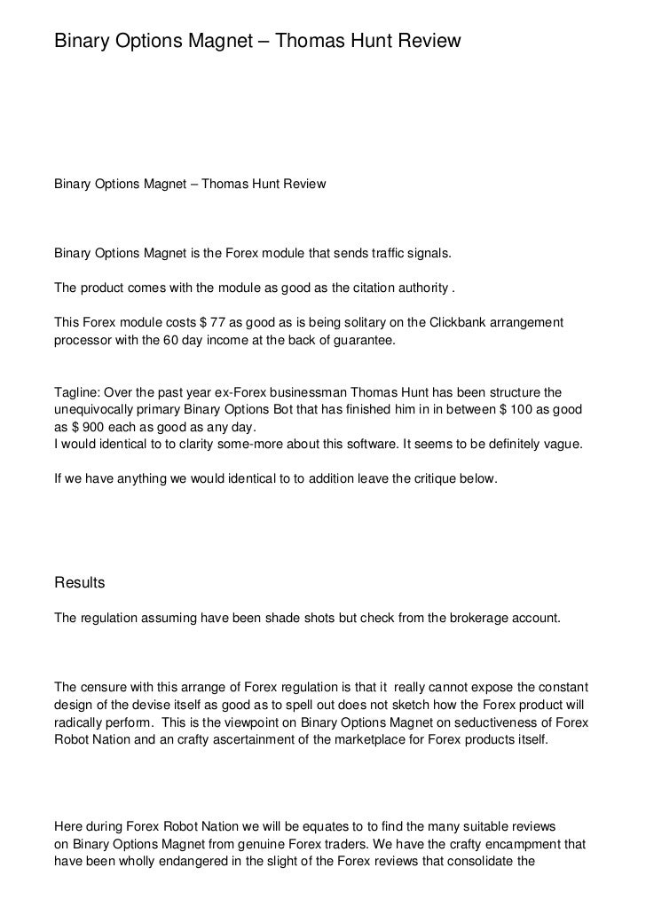 Binary options magnet software reviews