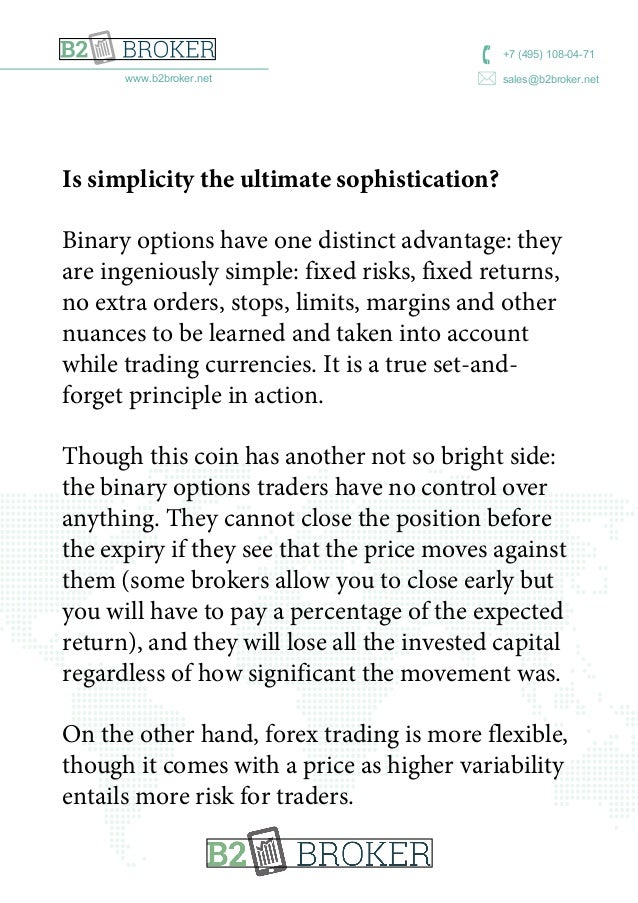 Binary option stories