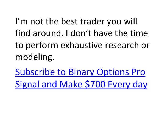 Binary options signal experts