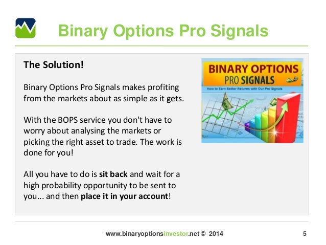 Binary options one touch signals