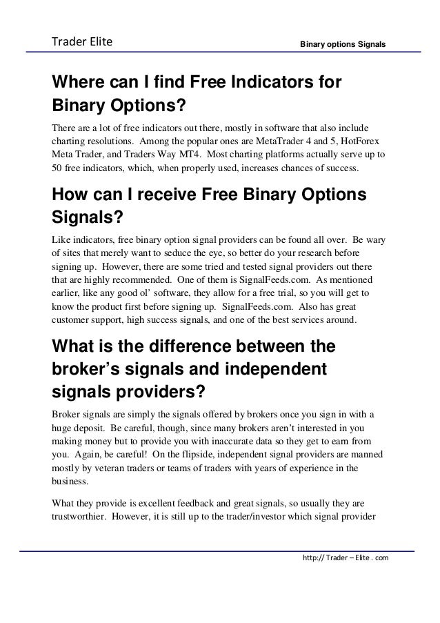 Accurate binary options software
